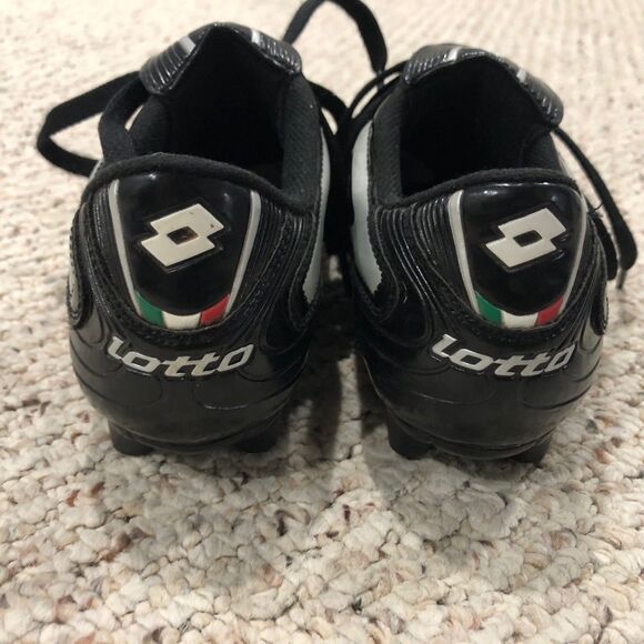 Lotto Soccer Futbol Cleats Shoes Black/Gray Lace Up Punto Flex Low Top Youth 2 - Picture 6 of 8